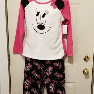 Minnie Mouse 3d Fleece Pajamas Top & Bottoms